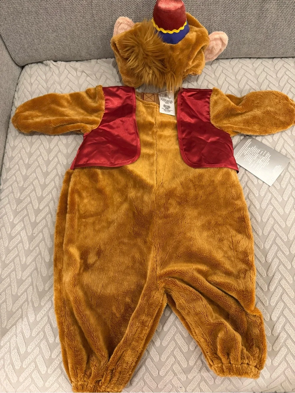 Disney baby Abu monkey from Aladdin costume size 3-6 months NWT